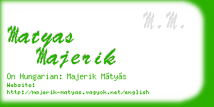 matyas majerik business card