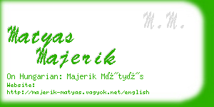 matyas majerik business card